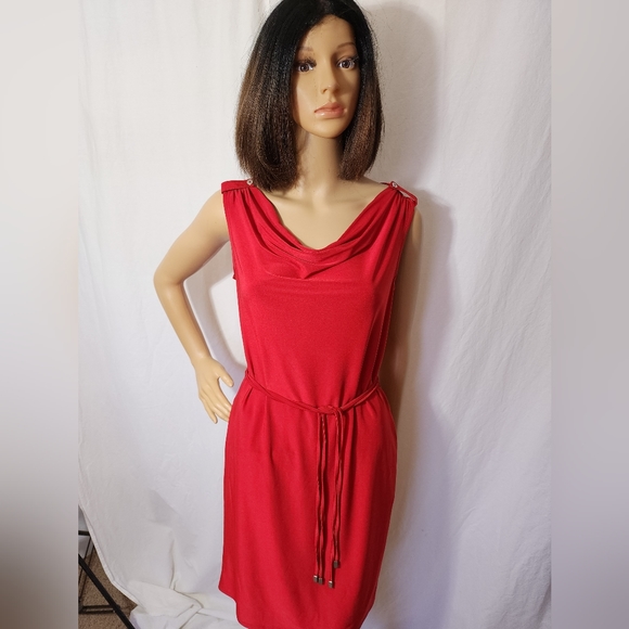 DANA BUCKMAN Red Jersey dress - Picture 1 of 10
